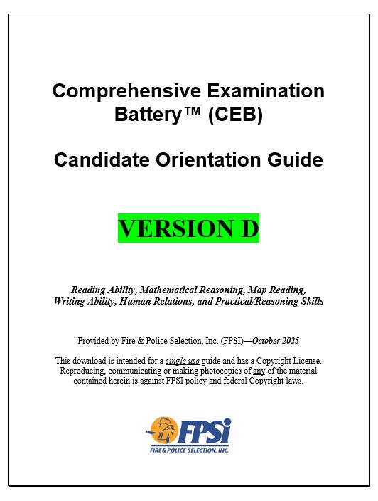 Comprehensive Examination Battery (CEB) – Version D