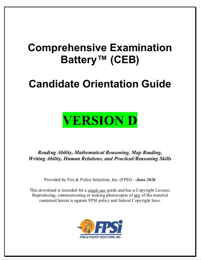 Comprehensive Examination Battery (CEB) – Version D