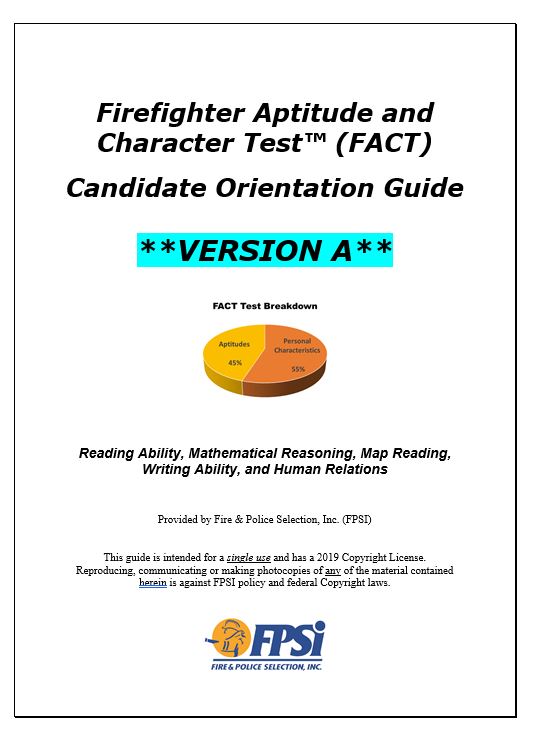 Firefighter Aptitude and Character Test (FACT) – Version A