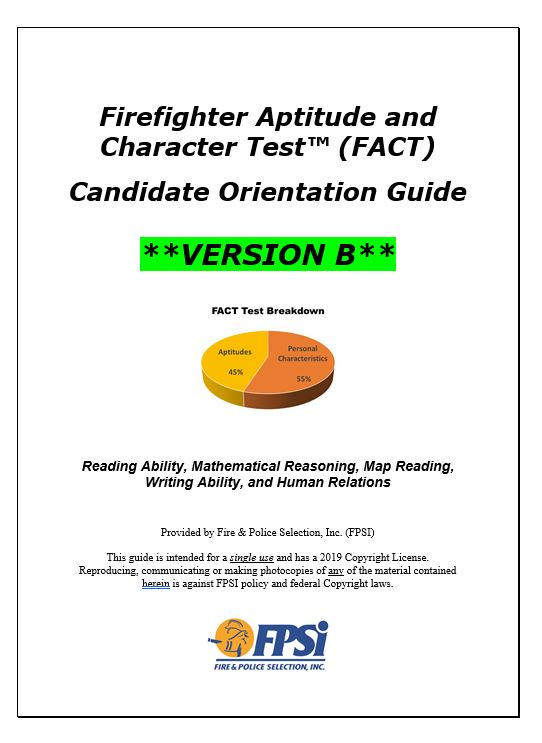 Firefighter Aptitude and Character Test (FACT) – Version B
