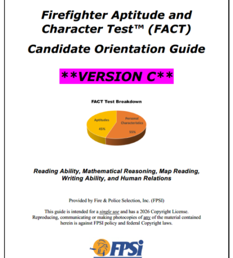 Firefighter Aptitude and Character Test (FACT) – Version C