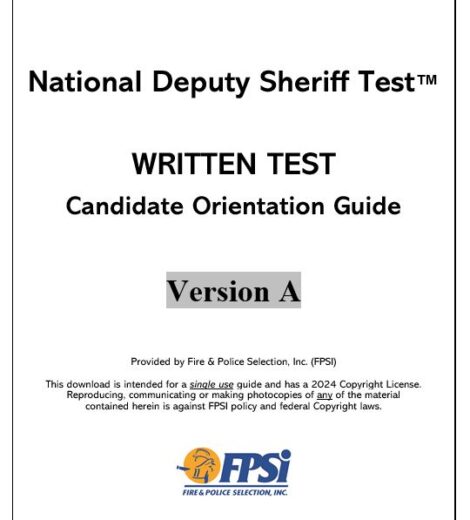 National Deputy Sheriff Test (NDST) – Version A