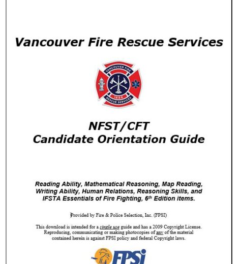 Vancouver National Fire Select Test (NFST-CFT)